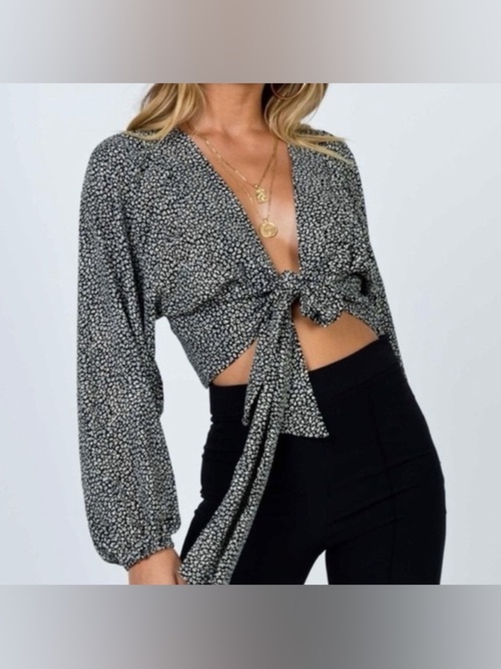Princess Polly Tie-Front Crop Top